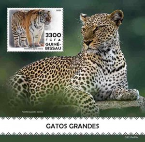 Guinea-Bissau - 2021 Big Cats, Tiger - Stamp Souvenir Sheet - GB210401b