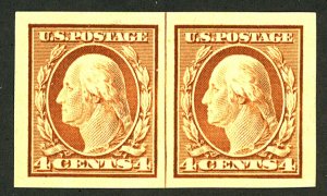 U.S. #346 MINT LINE PAIR OG LH