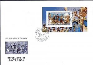 1984 Scouts Upper Volta Baden Powell SS FDC