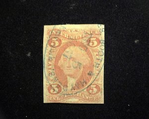 HS&C: Scott #R27a 5 Cent Inland Exchange. Used F/VF US Stamp