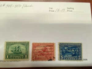 US Stamps-SC# 548 - 550  - Used  - CV $16.10