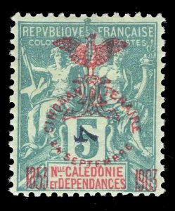 MOMEN: FRENCH COLONIES NEW CALEDONIA SC #83A 1903 SMALL 4 MINT OG H LOT #66080