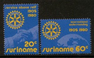 SURINAM SG988/9 1980 ROTARY  MNH