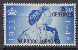 Great Britain - Morocco - 1948 25c on 2 1/2 Sc# 93 - MNH (9259)