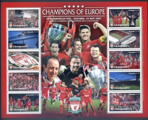 Grenada Liverpool Champions of Europe Sheet Unmounted mint
