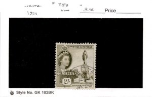 Malta, Postage Stamp, #258 Used, 1956 (AB)