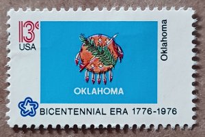 United States #1678 13c Oklahoma Flag MNG (1976)