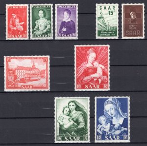 GERMANY SAAR SAARLAND 1954 COMPLETE YEAR COLLECTION ALL STAMPS PERFECT MNH