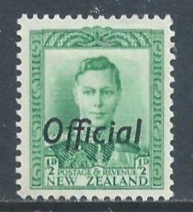 New Zealand #O72 MH 1/2p King George VI Ovptd. Official