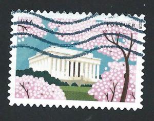 SC# 4982 - (49c) - Cherry Blossoms & Lincoln Memorial - Used