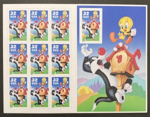 U.S. 1998 #3204 S/S, Tweety & Sylvester, MNH.