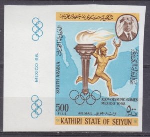 1967 Kathiri States of Seiyun 163b+Tab 1968 Olympic Games in Mexiko 9,00 €