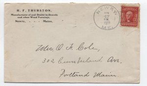 1908 Newy ME doane cancel on #319 cover [h.4772]