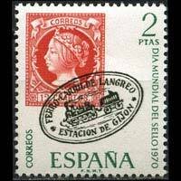 SPAIN 1970 - Scott# 1608 Stamp Day Set of 1 NH