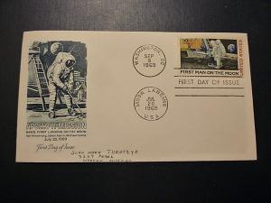 APOLLO 11 MOON LANDING COVER JULY 20, 1969 POSTMARK ON #C76 FIRST DAY COVER