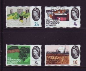 Great Britain Sc410-13 1964 Geographical Congress stamp set mint NH