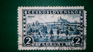 1926 2K Hradcany Castle at Prague W/M 107