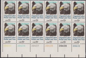 1831 Organized Labor Plate Block MNH