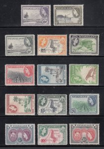 Nyasaland Protectorate Scott #97-111 MH