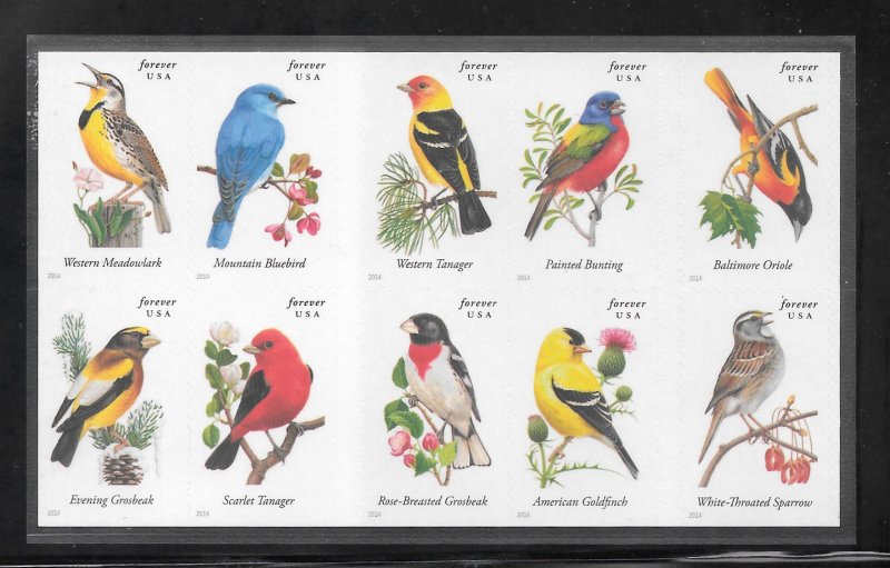 #4882-4891 MNH Forever Stamps Songbirds Booklet