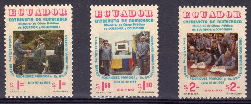 Ecuador 1975 Sc#910/C547/C548 Ministers Meeting Set (3) MNH