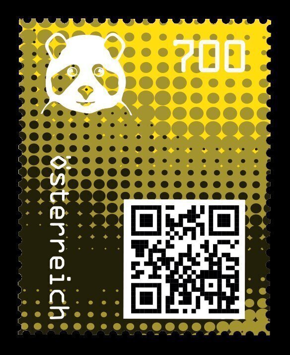 AUSTRIA CRYPTO STAMP 2.0 PANDA YELLOW, 2020