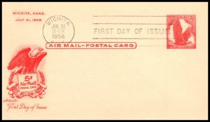 US UXC2 Eagle Artmaster Postal Card U/A FDC