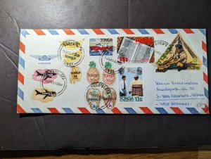 1983 Tonga Airmail Cover Nukualofa to Grenzach West Germany