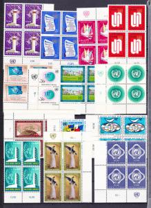 UN-Geneva    1-14 MNH 1969-70 Pictorial Defins Blocks