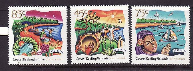 Cocos (Keeling) Is.-Sc#323-5-unused NH set-Festive Season-1996-