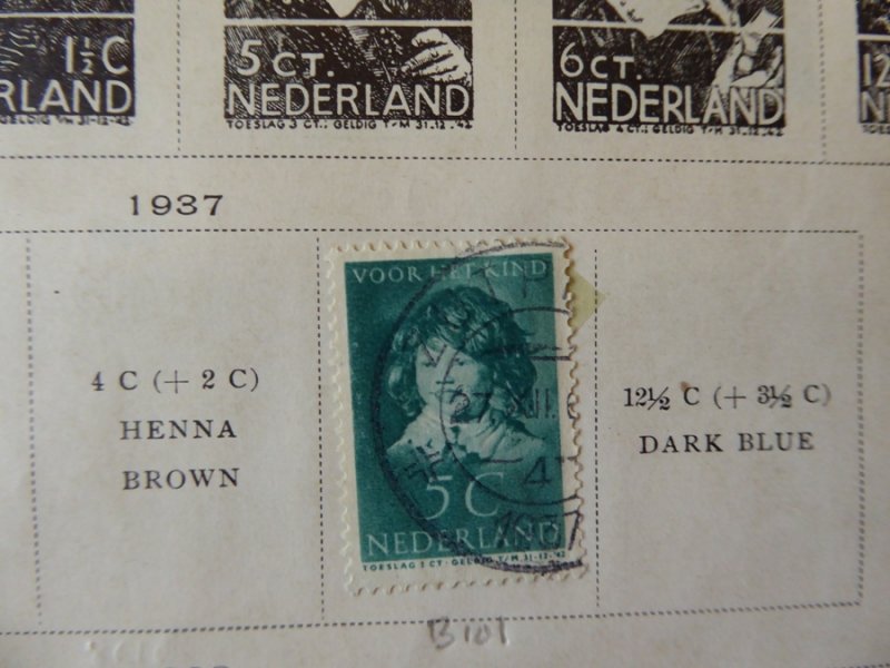 Netherlands 1872-1965 Stamp Collection on Scott International Pages