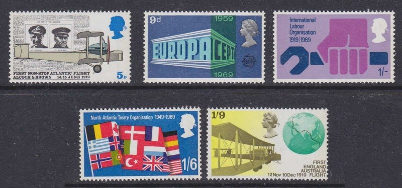 GB 1969 Commemoratives / Anniversaries Used SG#791-795 S1063