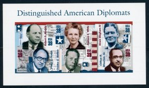 US Stamp #4076 Distinguished American Diplomats - Pane of 6 - MNH - CV $6.00