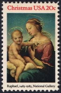 SC#2063 20¢ Christmas: Madonna Single (1983) MNH