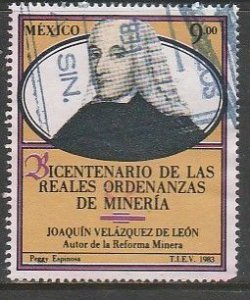 MEXICO 1343, Bicentenary of the Royal Mining Decree. USED. VF. (1827)