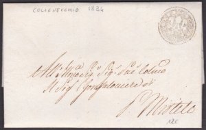 ITALY 1834 entire folded letter ex COLLEVECCHIO.............................Y885