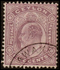 Ceylon 169 - Used - 5c Edward VII (wmk 2) (1903) (cv $0.75)