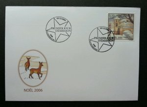 Luxembourg Christmas 2006 Deer (stamp FDC)