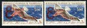 Mauritania 1962 Slender-billed gull 500f opt'd Europa wit...