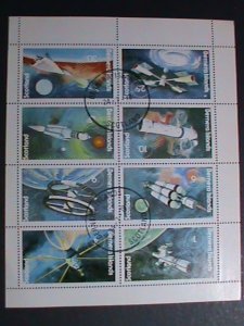 BERNERA ISLANDS-SCOTLAND-1978 SPACE PROGRAMS-CTO SHEET WITH FIRST DAY CANCEL