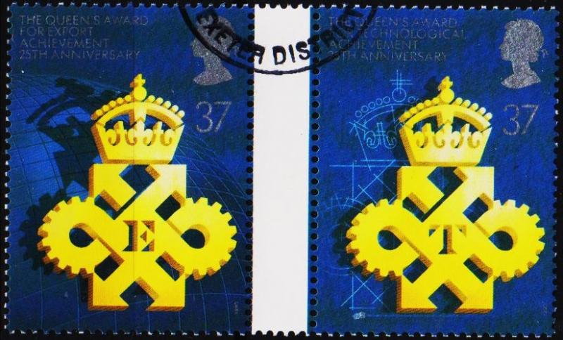 Great Britain. 1990 37p(Pair). S.G.1499/1500. Fine Used