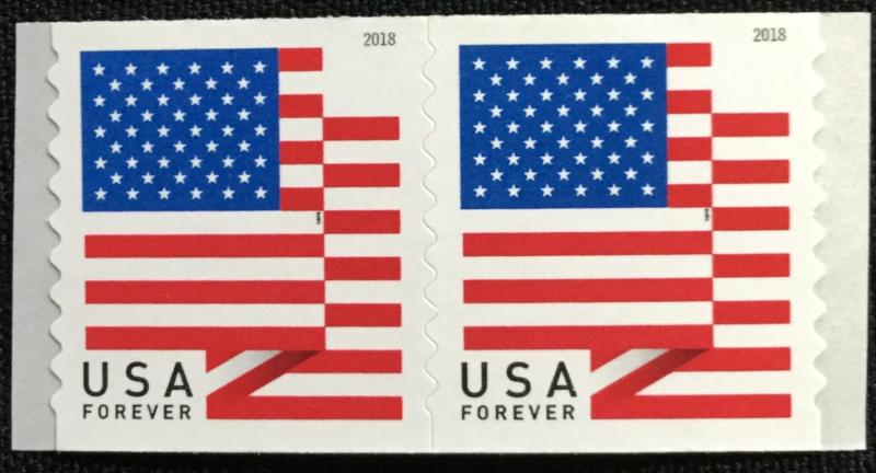 US #5260 MNH Coil Pair Flag (.50) SCV $2.00