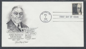 US Sc 1295 FDC. 1966 $5 Moore, Artmaster Cachet, VF