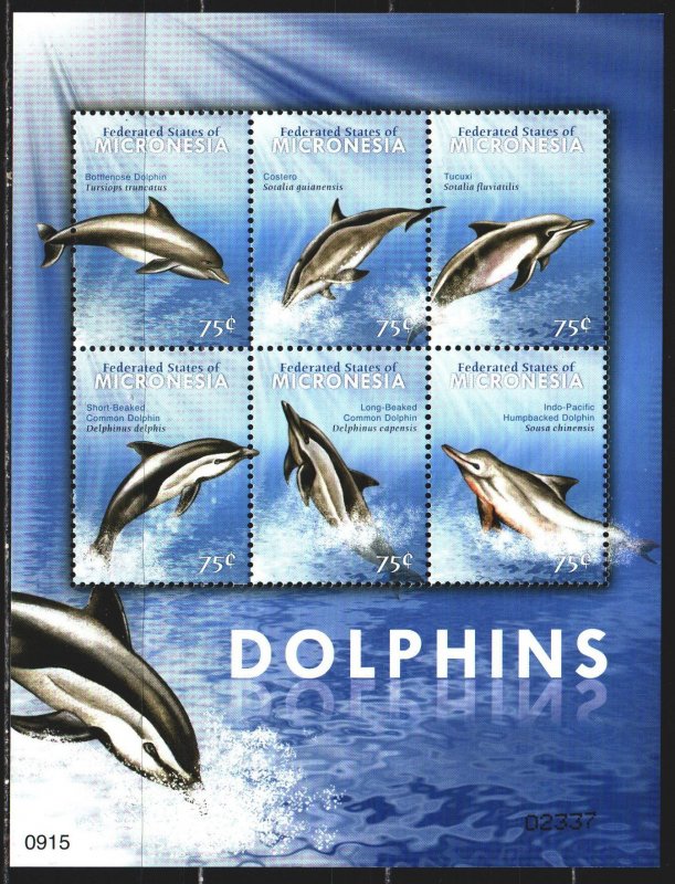 Micronesia. 2009. Small sheet 1973-78. Dolphins, fauna. MNH.