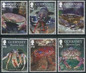 Guernsey 2014, Marine life 6v, MNH