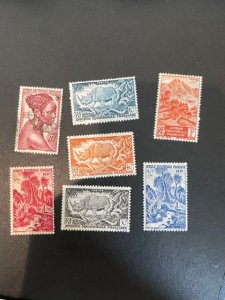 French Equatorial Africa sc 166-170,172,183 MHR+u+mng