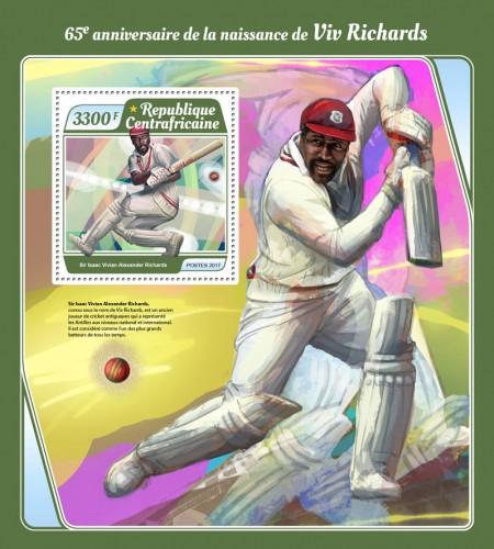 C A R - 2017 - Viv Richards, Cricketer, 65th Birthday - Souv Sheet - M N H