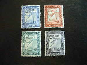 Stamps - Zanzibar - Scott# 218-221 - Mint Never Hinged Set of 4 Stamps