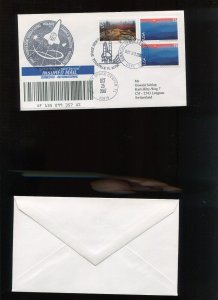 SHUTTLE STS-120 MISSION INSURED COVER MAILED TO SWITZERLAND OCT 23 2007 HR1888