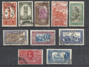 FRENCH COLONIES - LOT OF 10 DIFFERENT  6 - POSTALLY USED